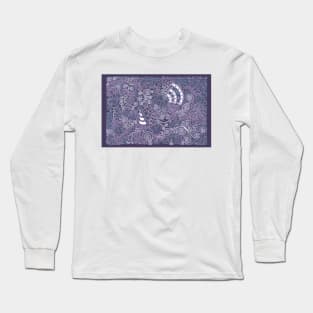 Lavendar Batik Pattern Long Sleeve T-Shirt